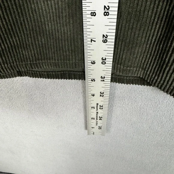 Abercrombie & Fitch Corduroy Shirt Men L Tall Green Cotton Shacket Vintage - Picture 9 of 12